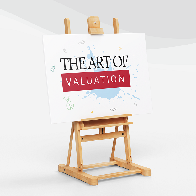 Frame easel tripod holding a canvas that reads 