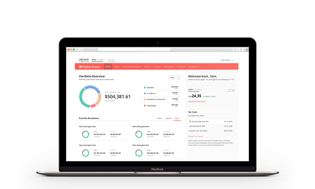 Global Shares Cap Table screen capture 